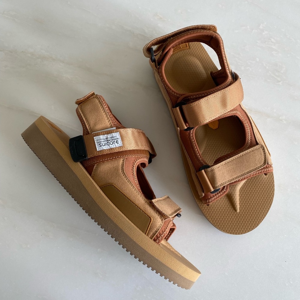 Suicoke WAS-V Sandals in Camel US Women's